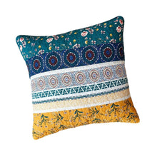 Load image into Gallery viewer, DaDa Bedding Bohemian Patchwork Bed of Wild Flowers Floral Gardenia Euro Pillow Sham Cover, 26" x 26" (JHW886)