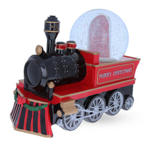 Load image into Gallery viewer, Train with Picture Frame Musical Christmas Water Snow Globe