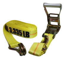 Load image into Gallery viewer, 2" Heavy Duty Flatbed Ratchet Strap w/ Wire Hooks