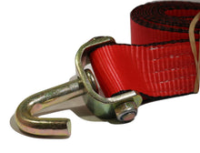 Load image into Gallery viewer, 2" x 10 Ft Wheel Strap w/ Rubber Cleats &amp; Swivel J Hook