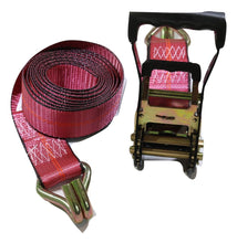 Load image into Gallery viewer, 2" x 12 ft. Ratchet Strap w/Wire Hooks - Red Scuff Edge®