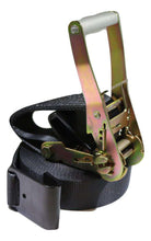 Load image into Gallery viewer, 2" x 35 Ft Black Web Ratchet Strap w/ Flat Hooks | R35FBK