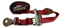 Load image into Gallery viewer, 2" x 8 Ft Axle Wrap Auto Tie Down Ratchet Strap w/ Snap Hooks | RED
