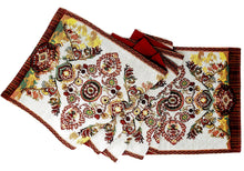 Load image into Gallery viewer, Tache Elegant Burgundy Ornate Paisley Woven Tapestry Table Runner (18194)
