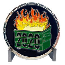 Load image into Gallery viewer, DL2-04 I Love Rioters 2020 Dumpster Fire Handcuff Zip Ties Police Thin Blue Line Overtime Challenge Coin