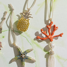 Load image into Gallery viewer, Coral tassel hanging ornament, coral