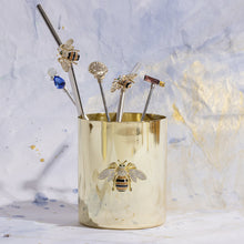 Load image into Gallery viewer, Stripey bee pot, large