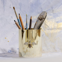 Load image into Gallery viewer, Stripey bee pot, large