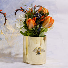 Load image into Gallery viewer, Stripey bee pot, large