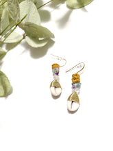 Load image into Gallery viewer, Fluorite Cowrie Shell Earrings