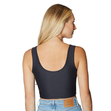 Load image into Gallery viewer, Michigan State Black Crop Tank Top