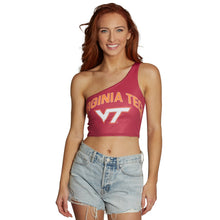 Load image into Gallery viewer, Virginia Tech Maroon One Shoulder Top