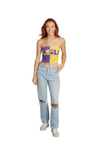 Load image into Gallery viewer, LSU Two Tone Tube Top