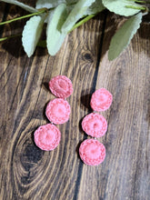 Load image into Gallery viewer, Triple Circle Drop Earrings