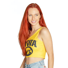 Load image into Gallery viewer, Iowa Hawkeyes Yellow One Shoulder Top