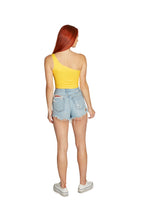 Load image into Gallery viewer, LSU Yellow One Shoulder Top