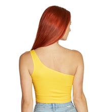 Load image into Gallery viewer, Iowa Hawkeyes Yellow One Shoulder Top