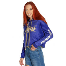 Load image into Gallery viewer, JMU Varsity Furry Hoodie