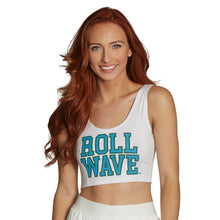 Load image into Gallery viewer, Tulane Roll Wave Crop Tank Top