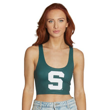 Load image into Gallery viewer, Michigan State Green Crop Tank Top