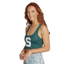 Load image into Gallery viewer, Michigan State Green Crop Tank Top