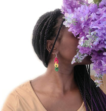 Load image into Gallery viewer, Juneteenth Earrings Linked
