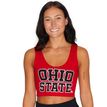 Load image into Gallery viewer, Ohio State OSU Buckeyes Red Crop Tank Top