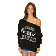 Load image into Gallery viewer, University of Hawaii Off the Shoulder Sweatshirt