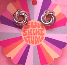 Load image into Gallery viewer, Titanium Twisted Rings Studs