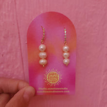 Load image into Gallery viewer, Delicate Freshwater Pearl Stack Earrings