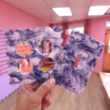 Load image into Gallery viewer, Marbled Navy &amp; White Outlet Covers