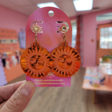 Load image into Gallery viewer, Sun Glow Engraved Earrings