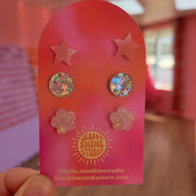 Load image into Gallery viewer, Happy Shapes Acrylic Stud Packs