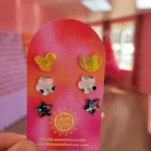 Load image into Gallery viewer, Happy Shapes Acrylic Stud Packs