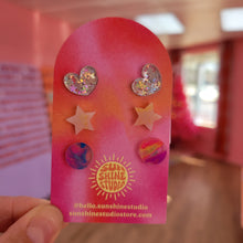 Load image into Gallery viewer, Happy Shapes Acrylic Stud Packs