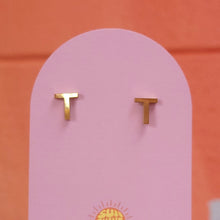 Load image into Gallery viewer, Initial Stud Earrings