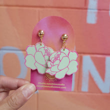 Load image into Gallery viewer, Peony Statement Earrings