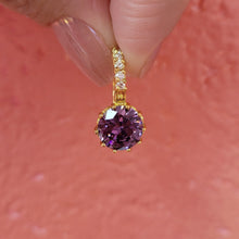 Load image into Gallery viewer, Amethyst Oath - Gem Hoop Earrings