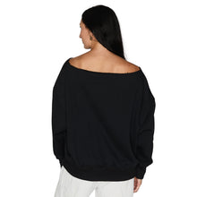 Load image into Gallery viewer, Ohio State OSU Buckeyes Black Off the Shoulder Sweatshirt