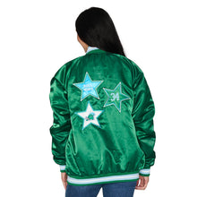 Load image into Gallery viewer, Tulane Satin Letterman Bomber Jacket