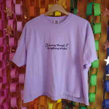 Load image into Gallery viewer, Dancing Through The Lightning Strikes Eras Embroidered Tops