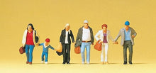 Load image into Gallery viewer, Preiser 10516 HO Scale Pedestrians -- Walking Travelers #1 pkg(6)
