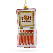 Load image into Gallery viewer, Box of Cigars Glass Christmas Ornament