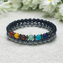 Load image into Gallery viewer, 7 Chakra Balance &amp; Weight Loss Support Magnetic Bracelets