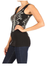 Load image into Gallery viewer, Women’s BLACK Edgy Pistol Tank Top