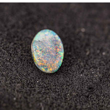 Load image into Gallery viewer, Oval Natural Australian Black Opal Loose Gemstone Rainbow Colors 0.88ct