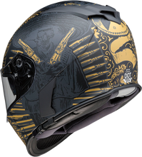 Load image into Gallery viewer, Z1R, Z1R Warrant Helmet Sombrero Black/Gold Small – Polycarbonate Motorcycle Helmet with Drop-Down Sun Visor and Ventilation System