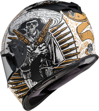 Load image into Gallery viewer, Z1R, Z1R Warrant Helmet with Drop-Down Sun Visor - Sombrero White/Gold, Medium 0101-14166