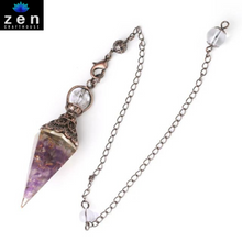 Load image into Gallery viewer, Illuminating Intuition Crystal Pendulum