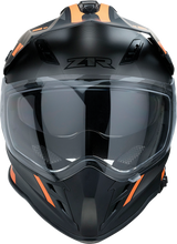 Load image into Gallery viewer, Z1R, Z1R Range Helmet - Uptake Black/Orange, Small – Versatile Motorcycle Helmet with Drop-Down Sun Visor and Removable Lining
